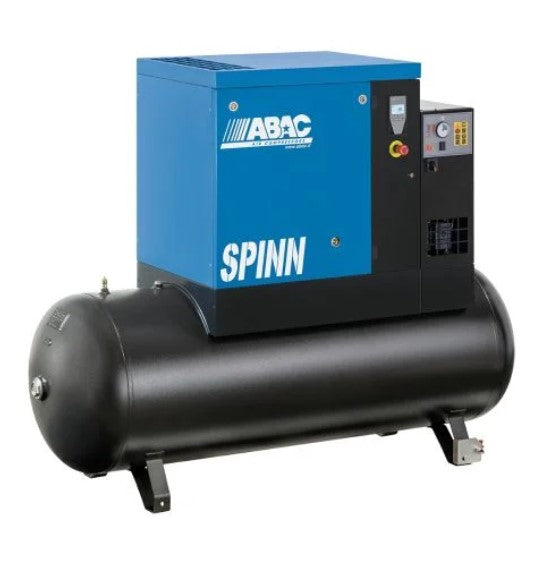 Abac SPINN 5.5XE compressore a vite serbatoio 500 litri con essiccatore , 10 bar , l/min 696 , 400v