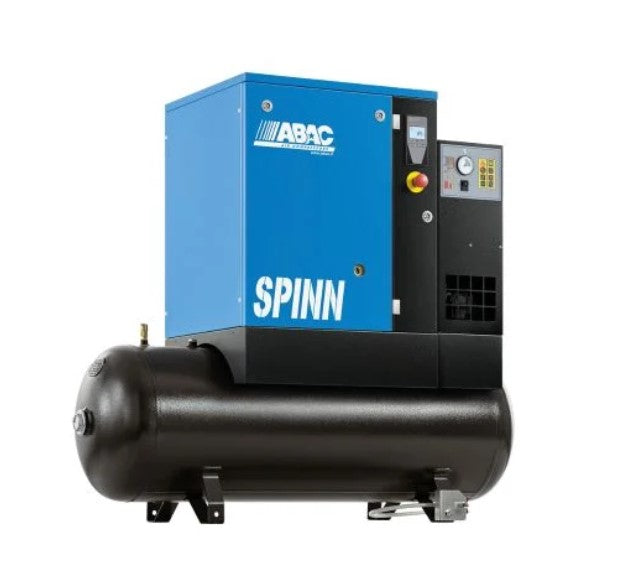 Abac SPINN 2,2 compressore a vite con Infologic2 Basic Controller digitale ed essiccatore , 200 litri , l/min 294 , 10 bar , 220V