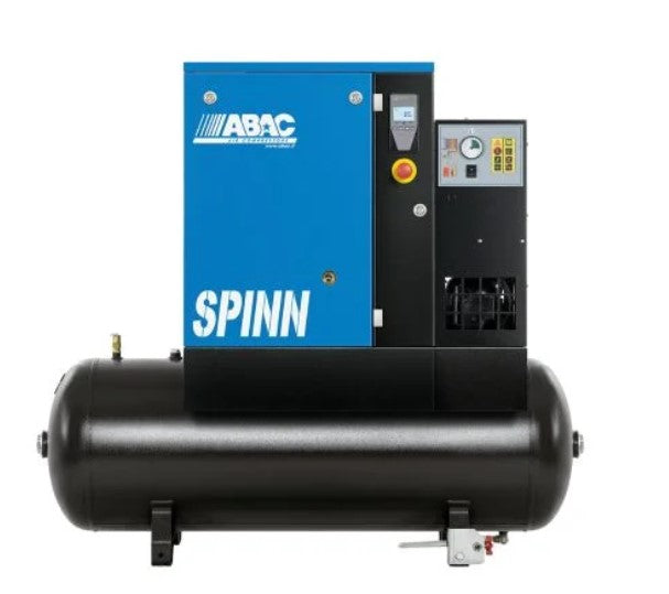 Abac SPINN 2,2 compressore a vite con Infologic2 Basic Controller digitale ed essiccatore , 200 litri , l/min 294 , 10 bar , 220V