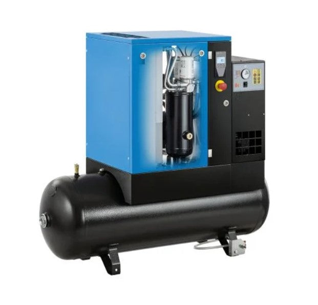 Abac SPINN 2,2 compressore a vite con Infologic2 Basic Controller digitale ed essiccatore , 200 litri , l/min 294 , 10 bar , 220V