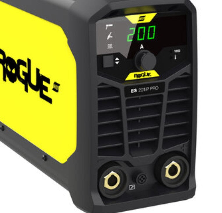 Esab Rogue ES 201iP PRO , SMAW/MMA (elettrodo) , GTAW (TIG) , GTAW-P (TIG pulsato) ,120 - 220v