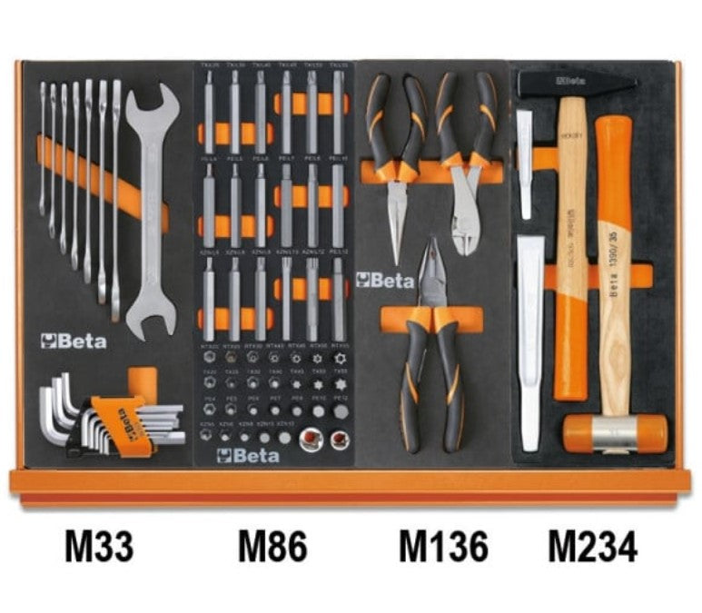 Beta 5988U/7M Assortimento di 215 utensili per impiego universale in vassoio morbido in EVA