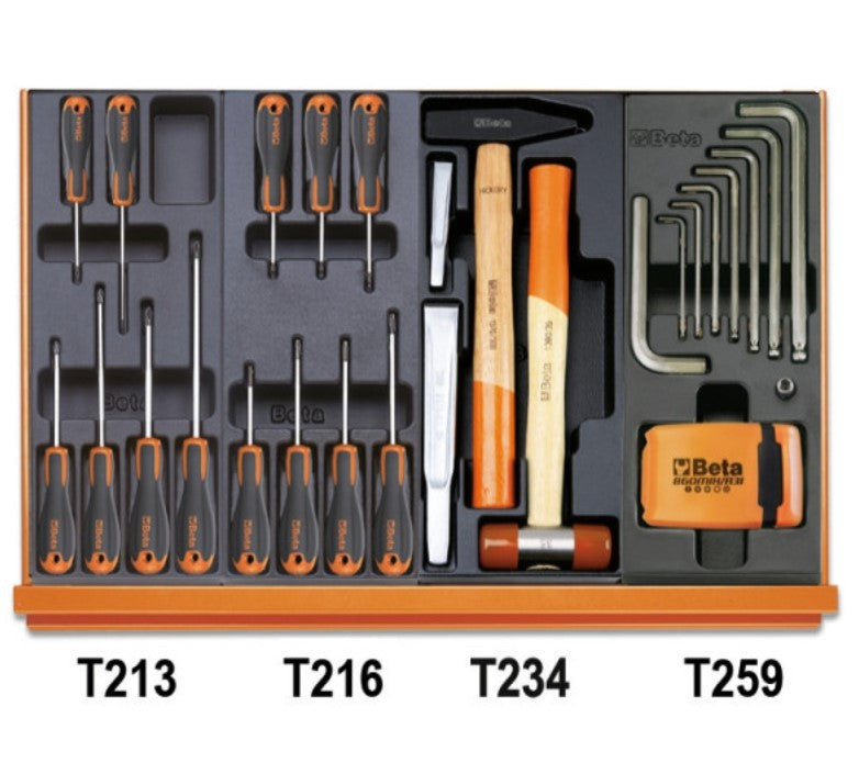 Beta 5904VU/4T Assortimento di 197 utensili per impiego universale in termoformato rigido in ABS