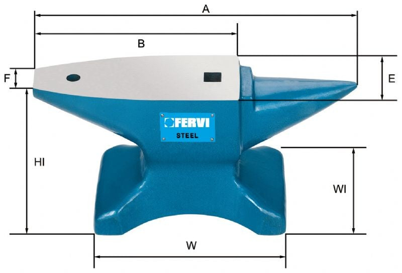 Fervi 0157/50 - Incudini in acciaio indurito c50