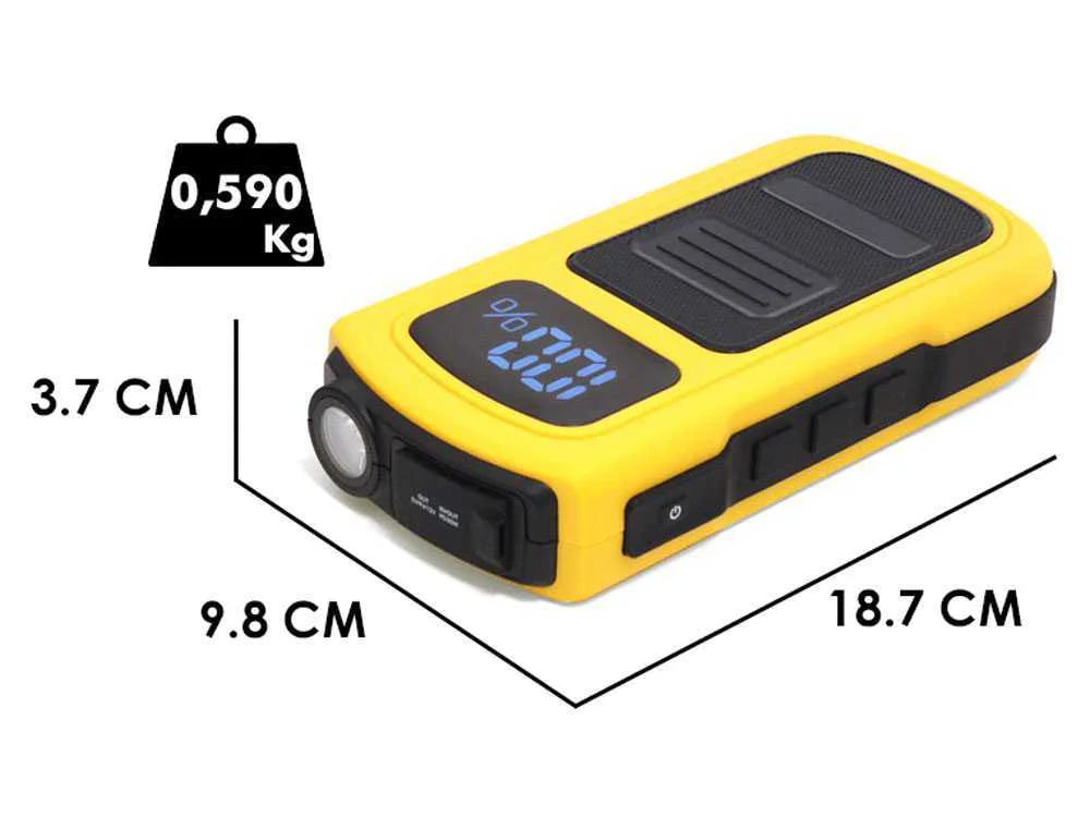 Intec i-Starter 2.9 - Avviatore d'emergenza portatile per auto 12 V - con funzione powerbank