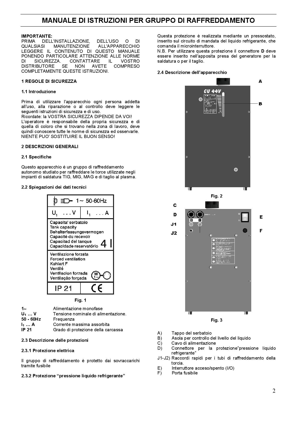 Elettro CF CU44V - Gruppo di raffreddamento verticale da 4L per torcia
