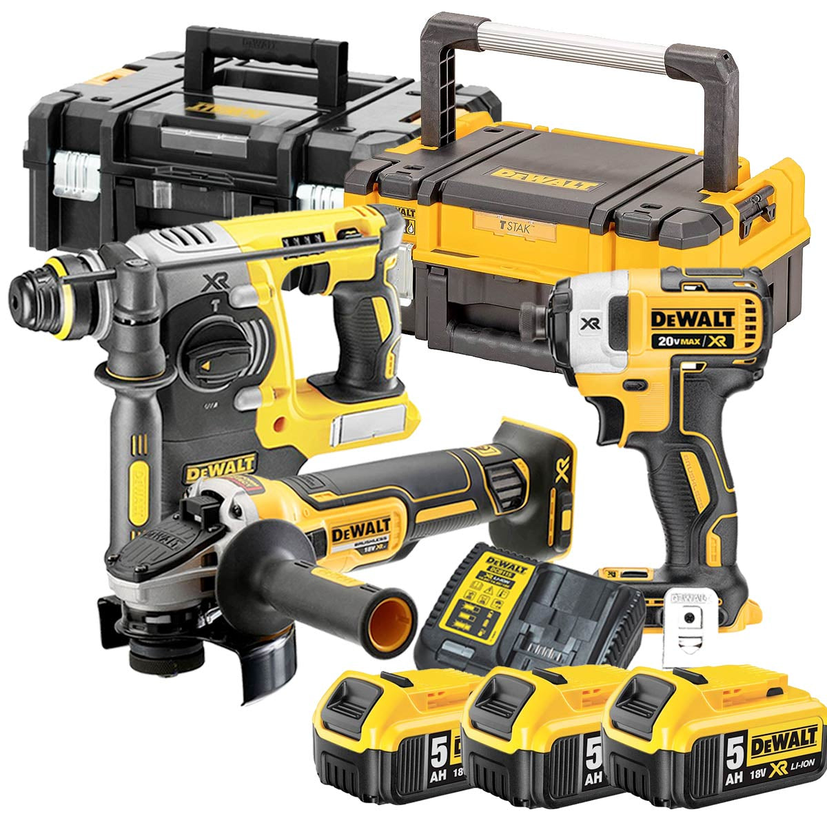 Dewalt DCK305P3T-QW - Kit utensili a batteria - DCH273 + DCF787 + DCG405 - 3 batterie da 5Ah