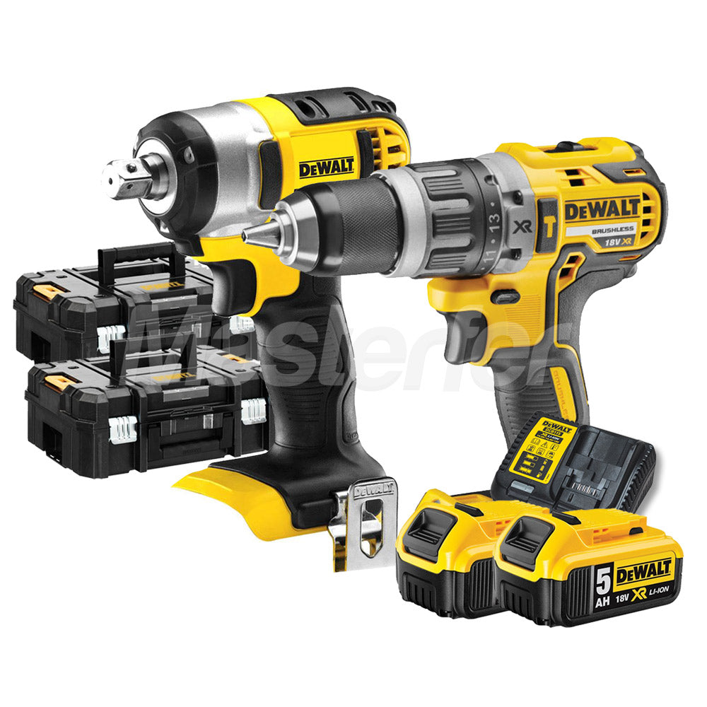 Dewalt DCK2151P2T - Kit utensili a batteria 18V, Trapano avvitatore DCD796 + Avvitatore ad impulsi DCF880 
