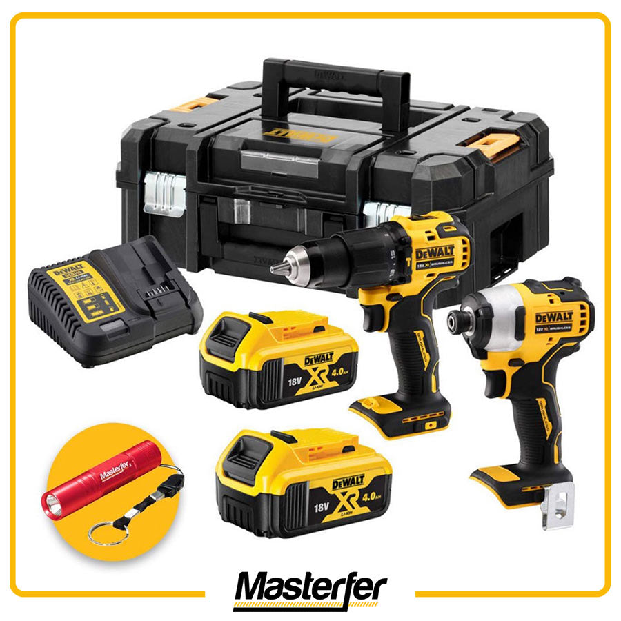 Dewalt DCK2062M2T - Trapano avvitatore DCD709 + Avvitatore a impulsi 1/4" DCF809