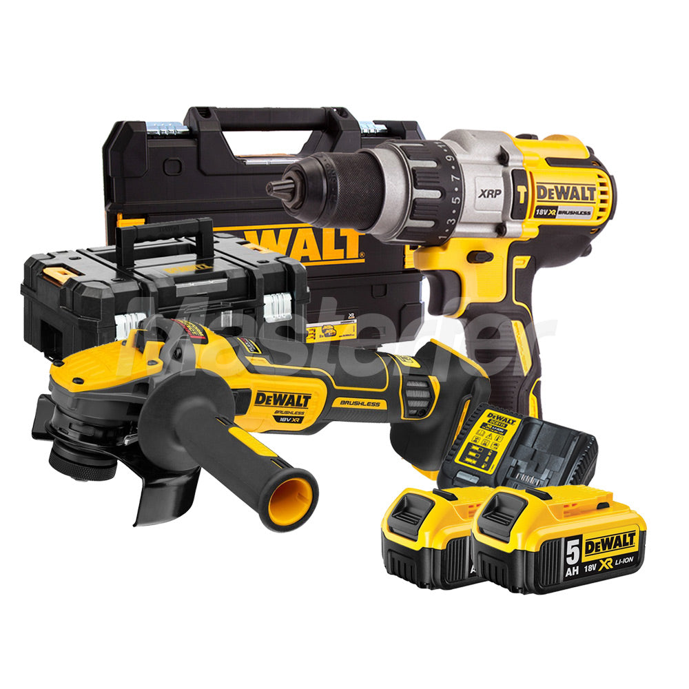 Kit utensili a batteria Dewalt DCD996 - DCG409 Trapano avvitatore con percussione + Smerigliatrice a batteria 18V 