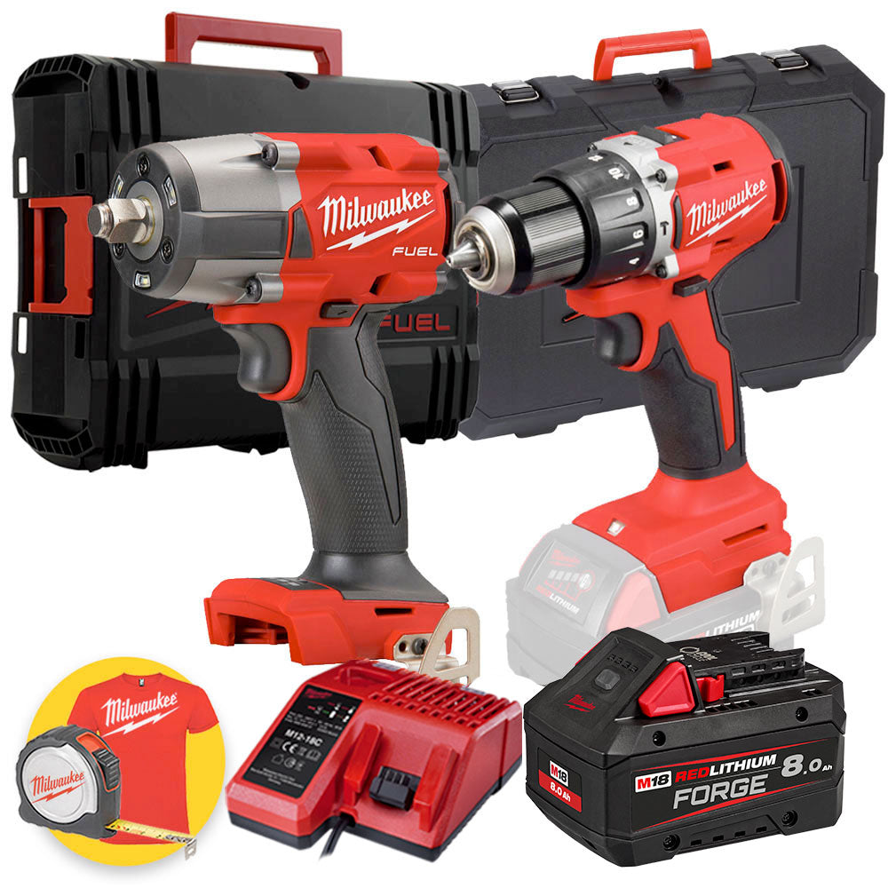 kit milwaukee avvitatore a impulsi e trapano 