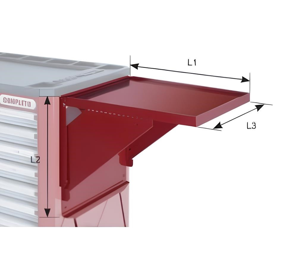Kraftwerk base appoggio per carrelli officina porta computer , Pc Notebook con porta rotolo integrato