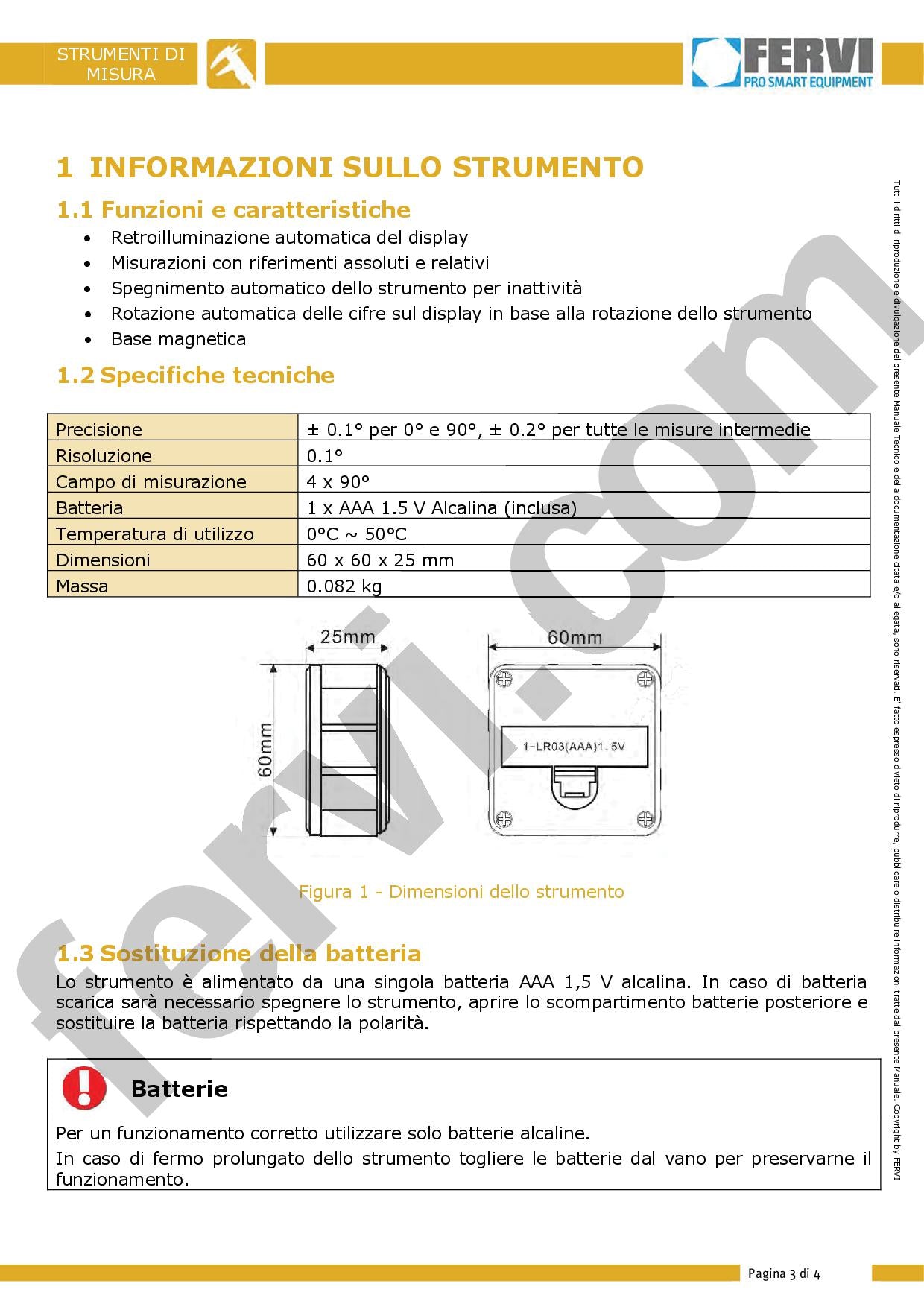 Fervi L080 - Livella quadra digit 90°