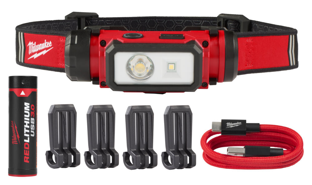 Milwaukee L4 HL2-301 - Torcia frontale ricaricabile 600 lumen cod. 4933479963
