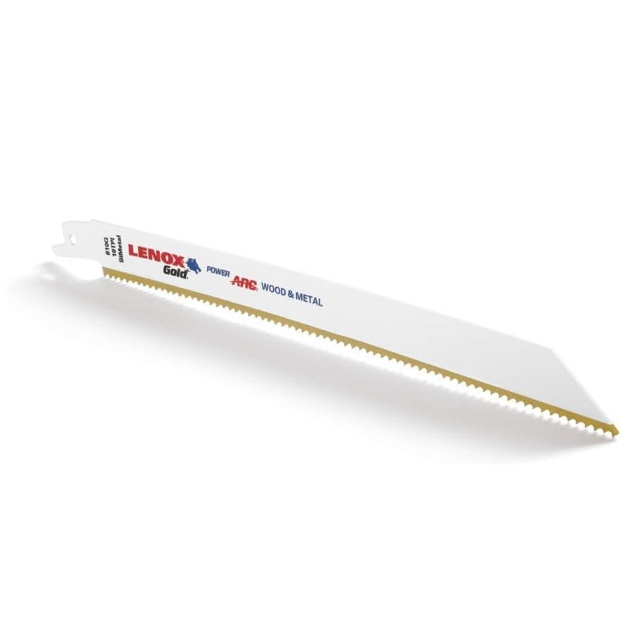 LENOX 21065810GR Lama sega alternativa , per metallo , legno, taglio di plastica, 8 pollici, 10 TPI, confezione da 5 pz