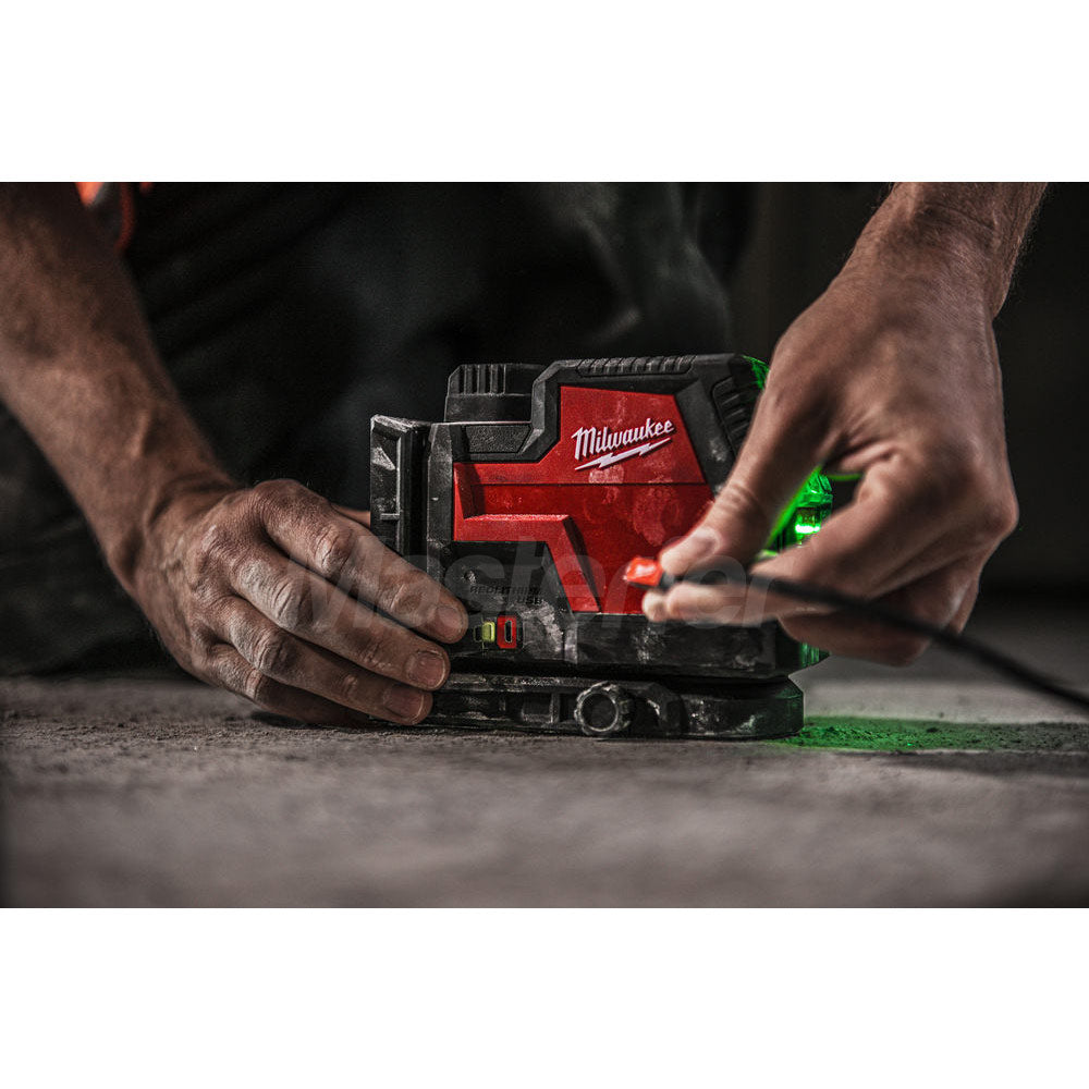 Milwaukee L4 CLL-301C - Livella laser verde ricaricabile USB a due linee 