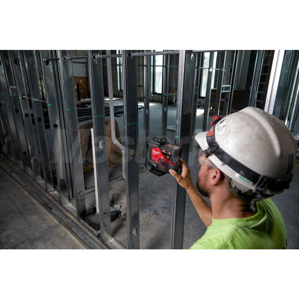 Milwaukee M12 3PL-401C - Livella laser verde a batteria a 3 linee 360' cartongesso