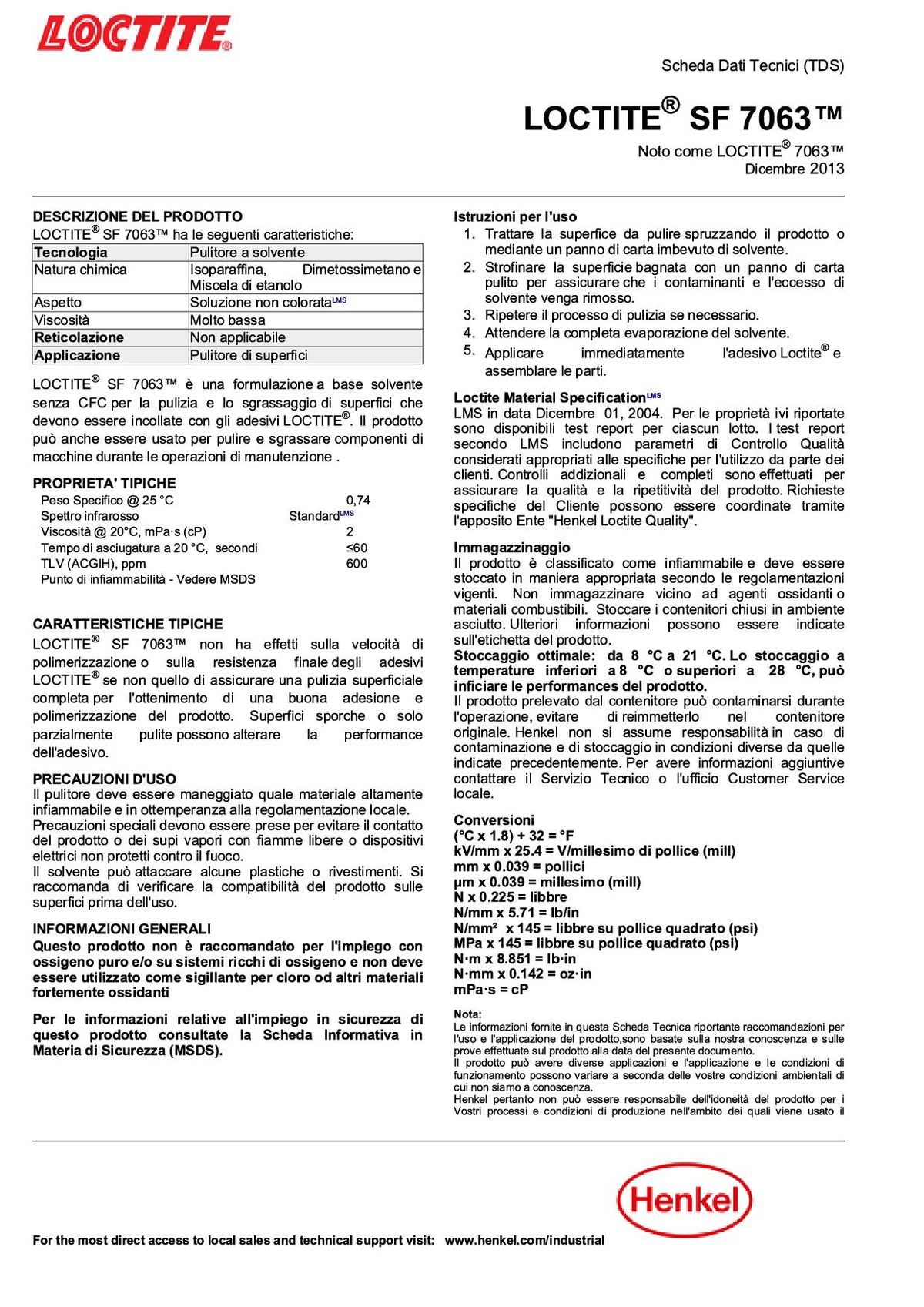 LOCTITE 2098813 SF 7063