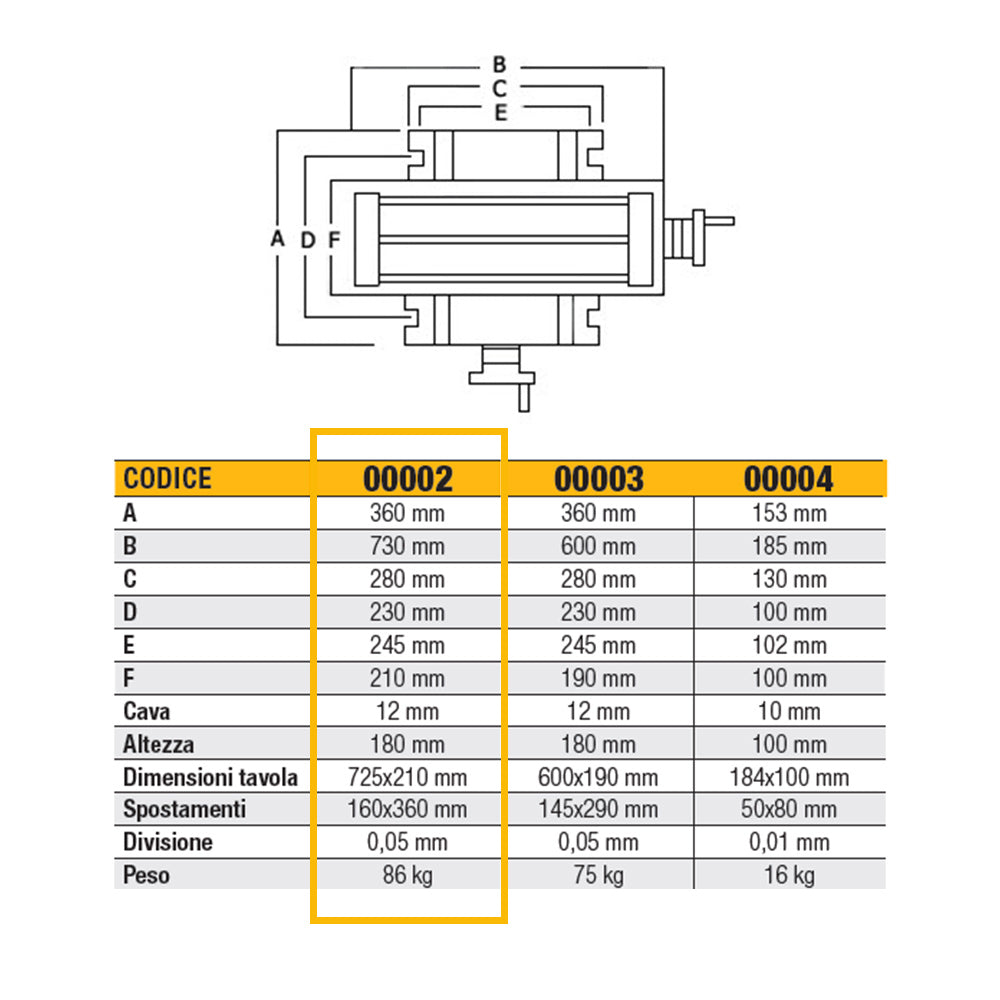 Ltf 02.8500002 - Tavola a croce misure tavola 725 x 210 mm 