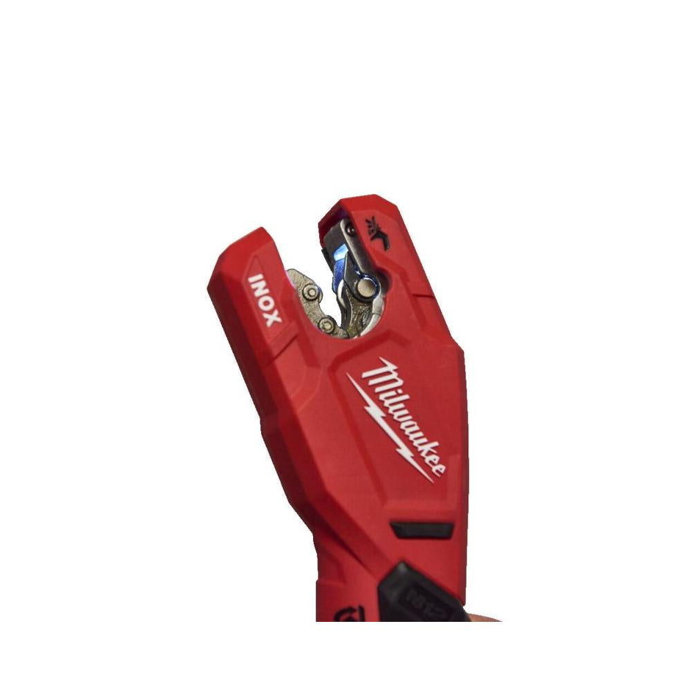 Milwaukee M12 PCSS-202C - Tagliatubi a batteria 12V per acciaio inox Raptor, 2 batterie 2Ah