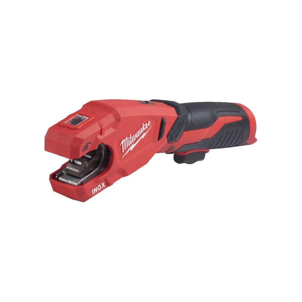 Milwaukee M12 PCSS-202C - Tagliatubi a batteria 12V per acciaio inox Raptor, 2 batterie 2Ah