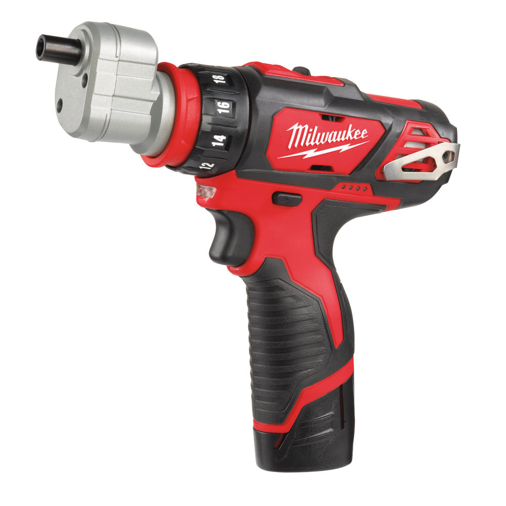 Milwaukee M12 BDDXKIT-202C - Trapano avvitatore a batteria 12V con mandrini intercambiabili 