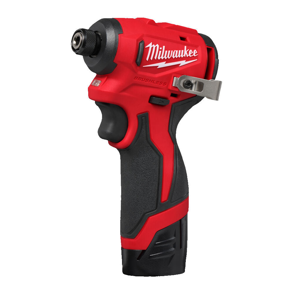 Milwaukee M12BLIDRC-202C - Avvitatore a impulsi a batteria 12V attacco da 1/4" - 2 x 2Ah 
