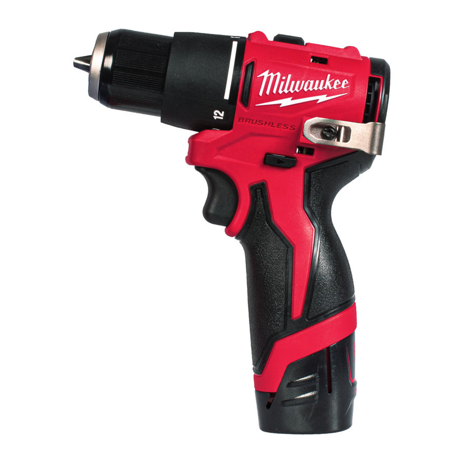 Milwaukee M12 BLPDRC-202C - Trapano avvitatore a batteria con percussione - 2 x 2Ah 