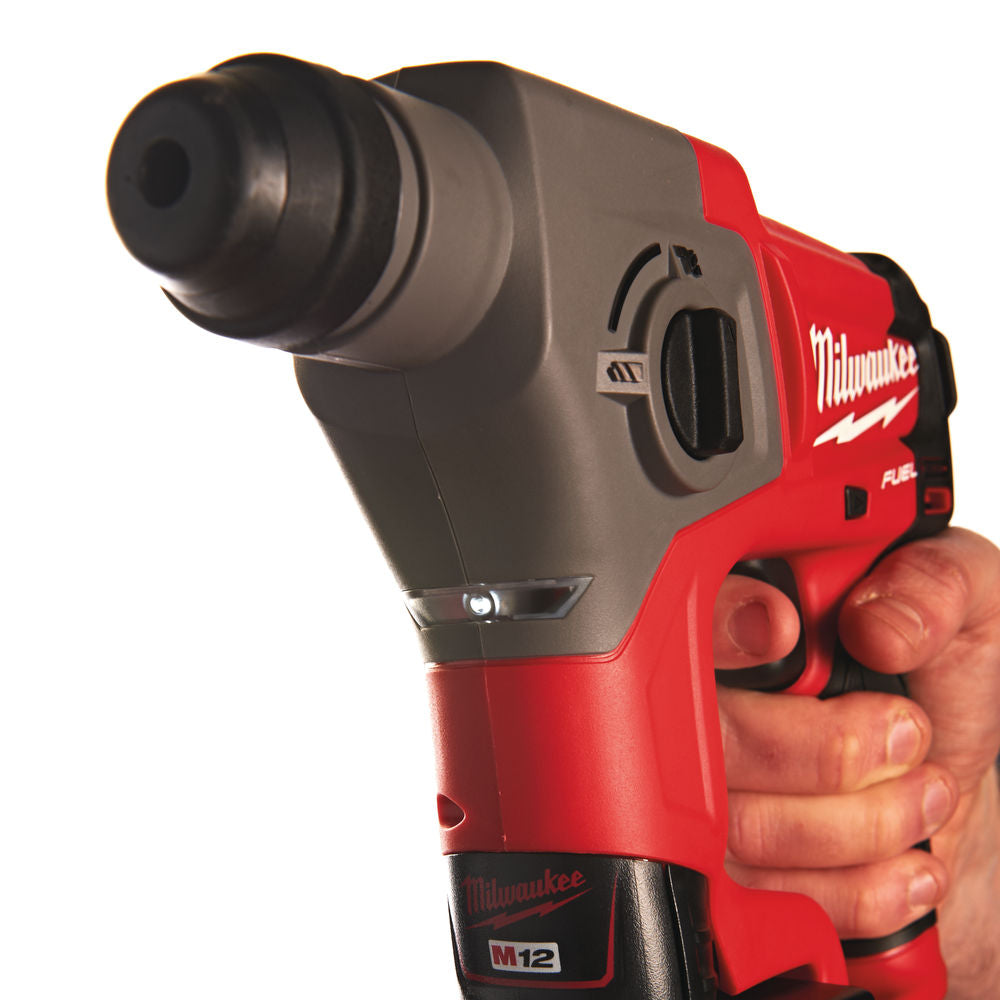 Milwaukee M12 CH-0 - Trapano tassellatore a batteria Fuel SDS-Plus - solo corpo 