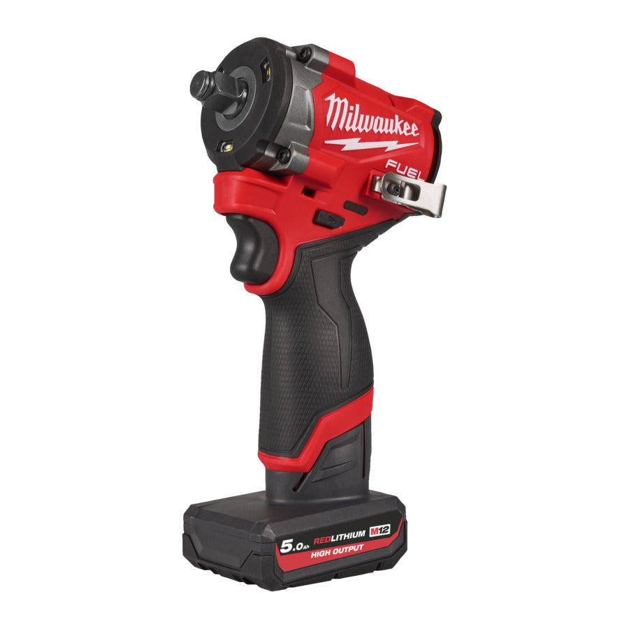Milwaukee M12 FCIWF12G3-502X - Avvitatore a impulsi compatto a batteria 12V attacco da 1/2" - 2 batterie da 5Ah
