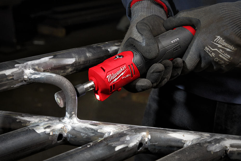 Milwaukee M12 FDGS-0 - Smerigliatrice dritta a batteria 12V Fuel - Solo corpo macchina