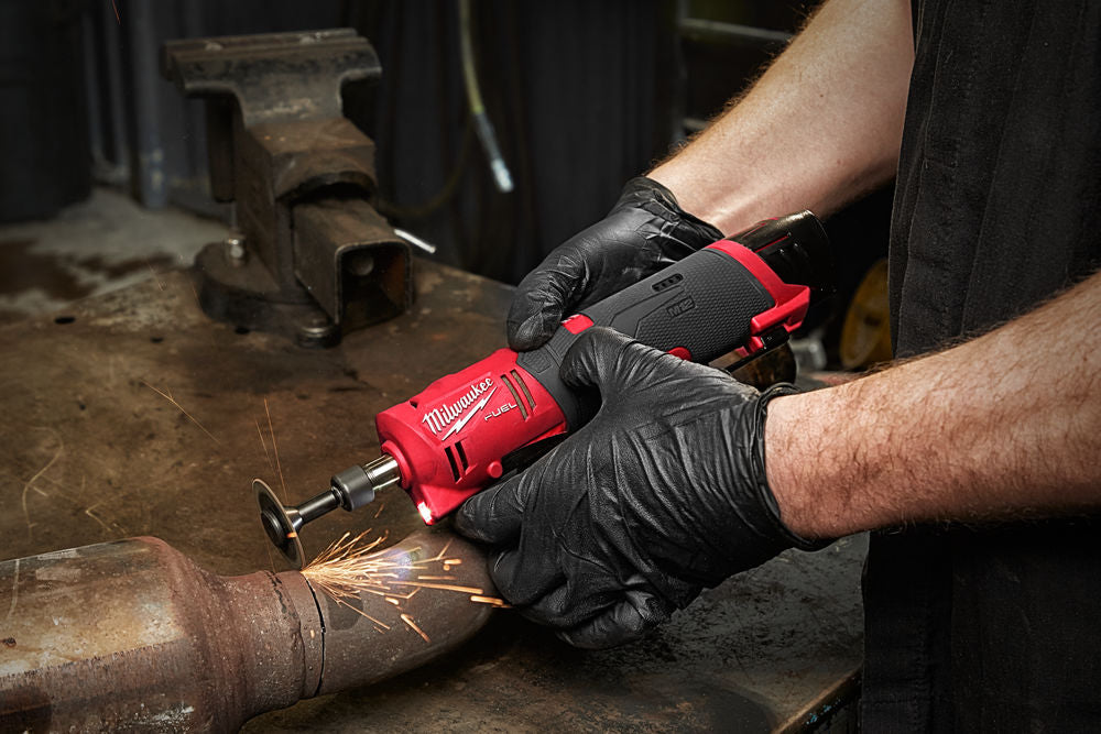 Milwaukee M12 FDGS-0 - Smerigliatrice dritta a batteria 12V Fuel - Solo corpo macchina