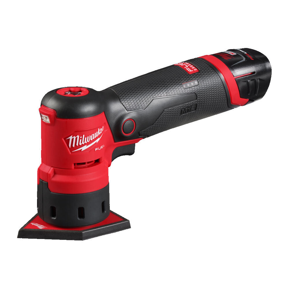 Milwaukee M12 FDSS-422X - Levigatrice compatta a batteria a delta - 1 x 2Ah + 1 x 4Ah