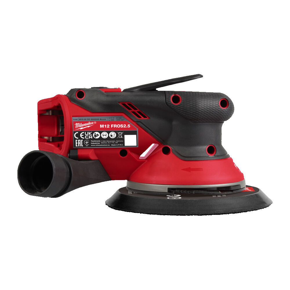 Milwaukee M12 FROS5-502X - Levigatrice palmare rotorbitale 150MM a batteria 12V - 2 x 5Ah