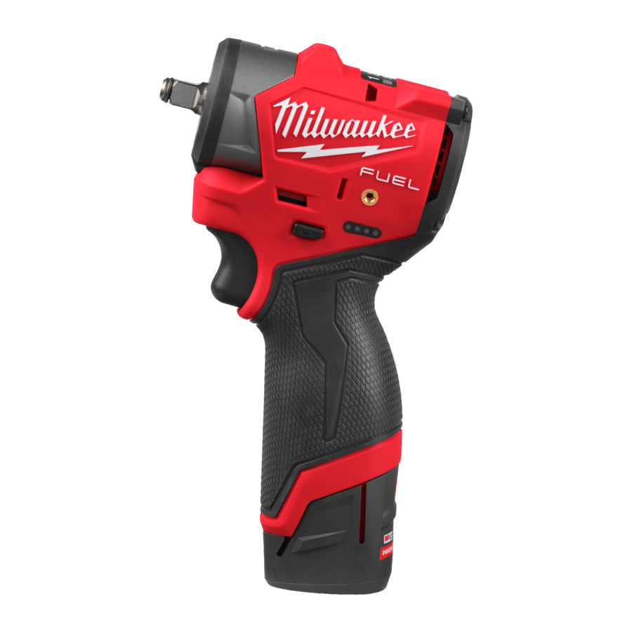 Milwaukee M12 FSCIWF38-252X - Avvitatore a impulsi con attaco quadro da 3/8" - 2 batterie da 2,5Ah High Power