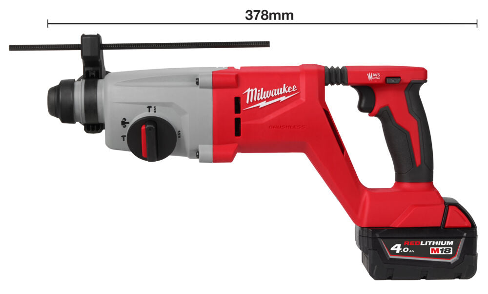 Milwaukee M18 BLHACD26-402X - Tassellatore SDS-Plus a batteria 26 MM in linea - 2 x 4Ah