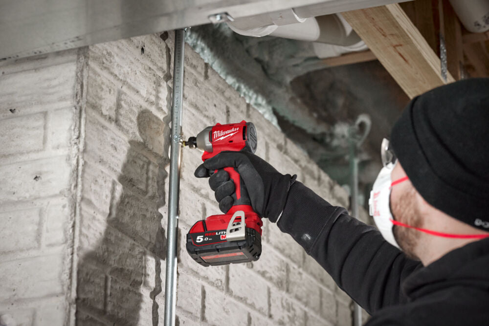 Milwaukee M18 BLIDR-502X - Avvitatore a impulsi da 1/4" a batteria 18V FUEL - 2 x 5Ah