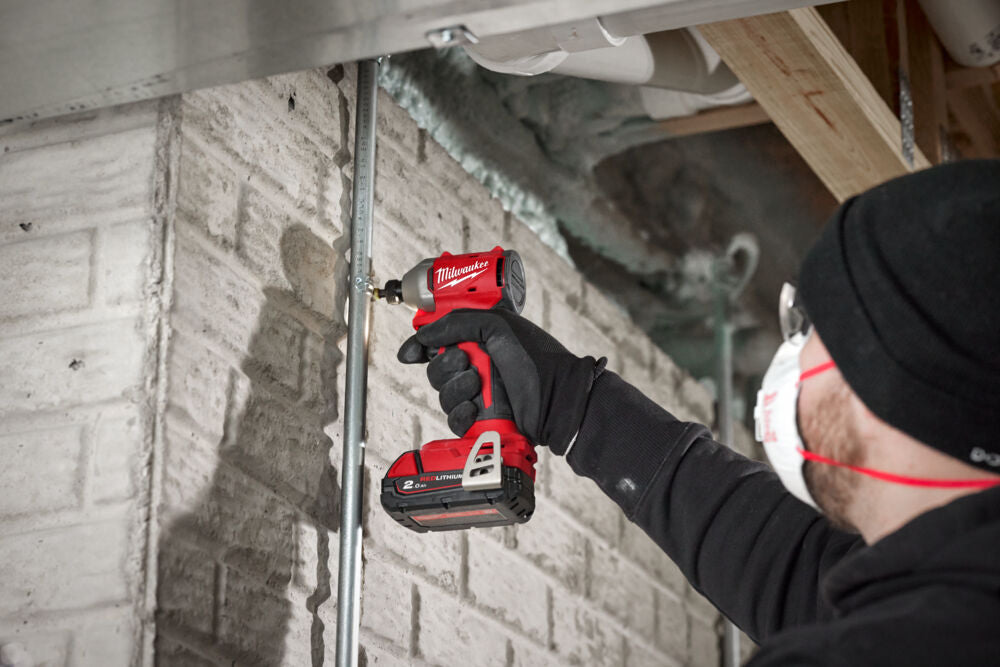 Milwaukee M18 BLIDRC-402C - Avvitatore a impulsi da 1/4" a batteria da 18V - 2 x 5Ah - 1 velocità