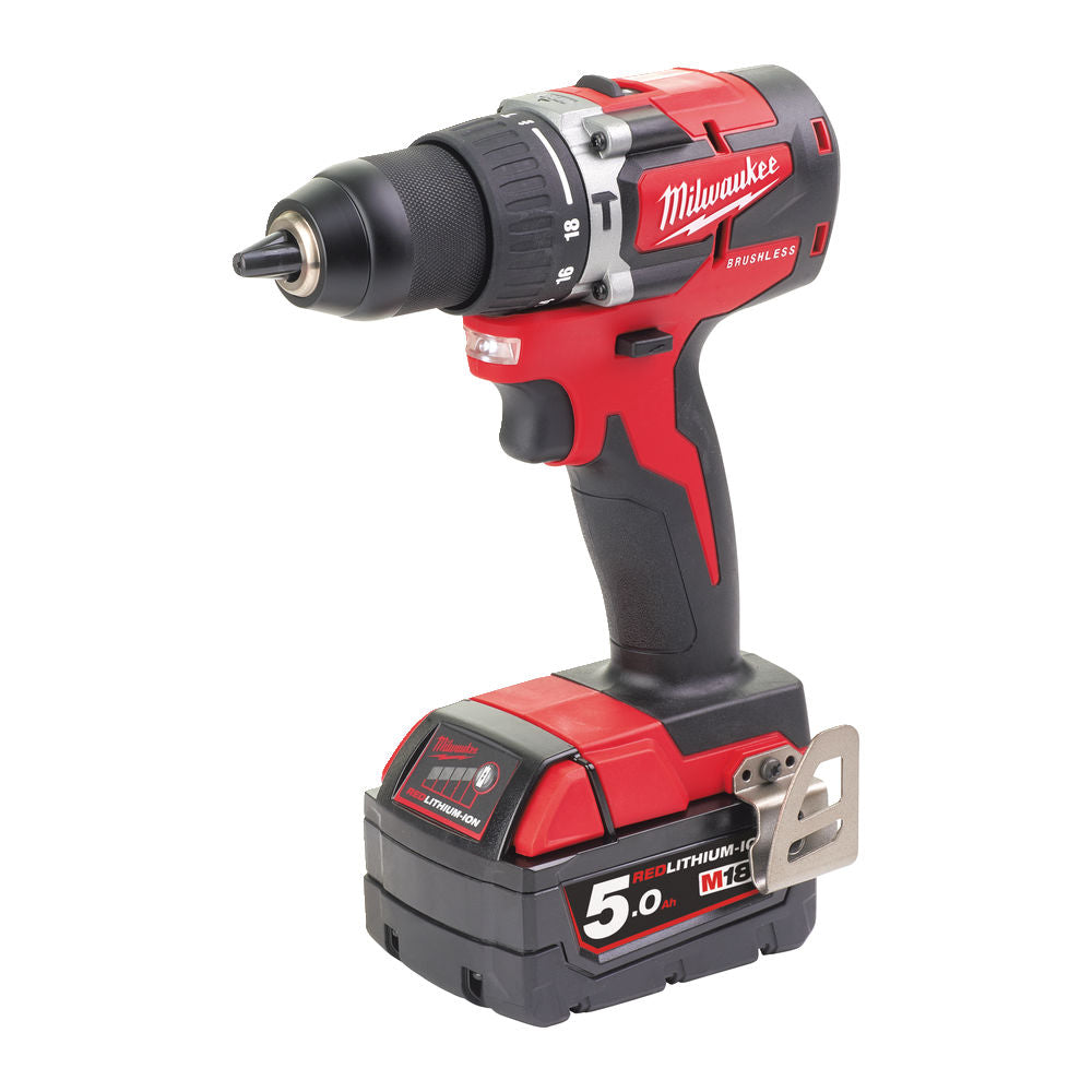 Milwaukee M18 CBLPD-203C - Trapano avvitatore 18V compatto con percussione e motore brushless