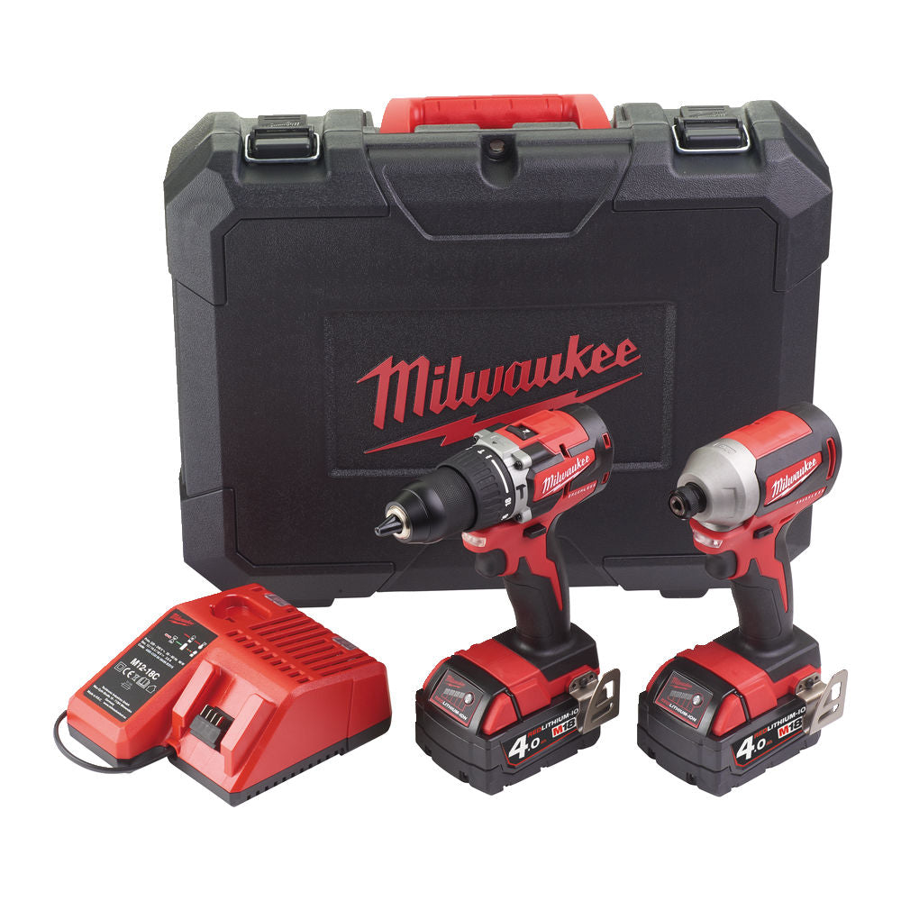 Milwaukee M18CBLPP2A-402C - Kit 18V Fuel Trapano CBLPD + Avvitatore ad impulsi CBLID - 2X4H 