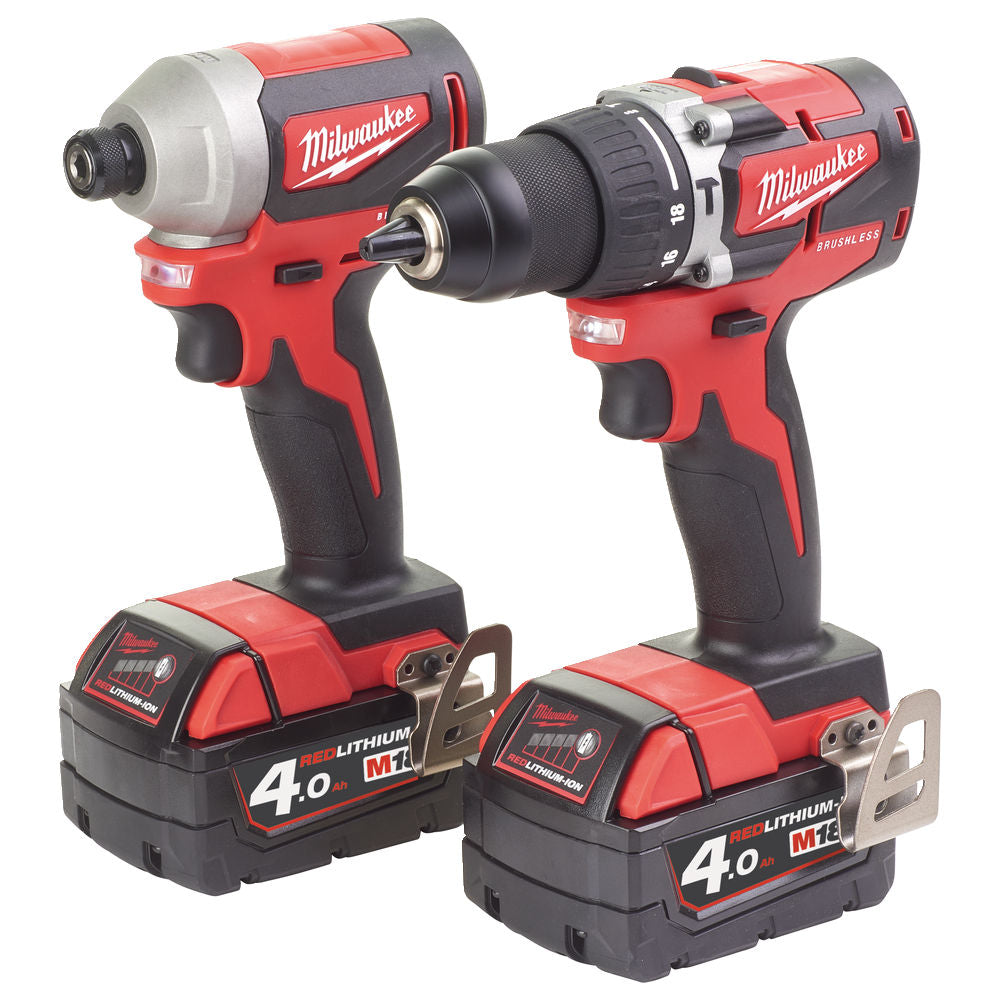 Milwaukee M18CBLPP2A-402C - Kit 18V Fuel Trapano CBLPD + Avvitatore ad impulsi CBLID - 2X4H 