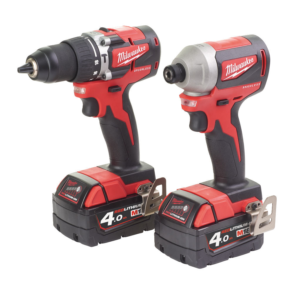 Milwaukee M18CBLPP2A-402C - Kit 18V Fuel Trapano CBLPD + Avvitatore ad impulsi CBLID - 2X4H 