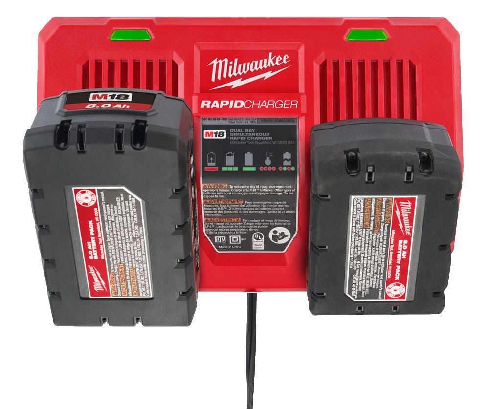 Milwaukee M18 DFC - Caricabatterie simultaneo per batterie M18 