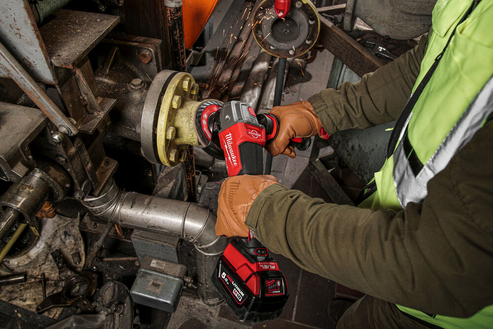 Milwaukee M18 FSAGV125XPDB-501X - Smerigliatrice angolare 18V, interruttore a paletta, velocità regolabile - 1 x 5Ah 