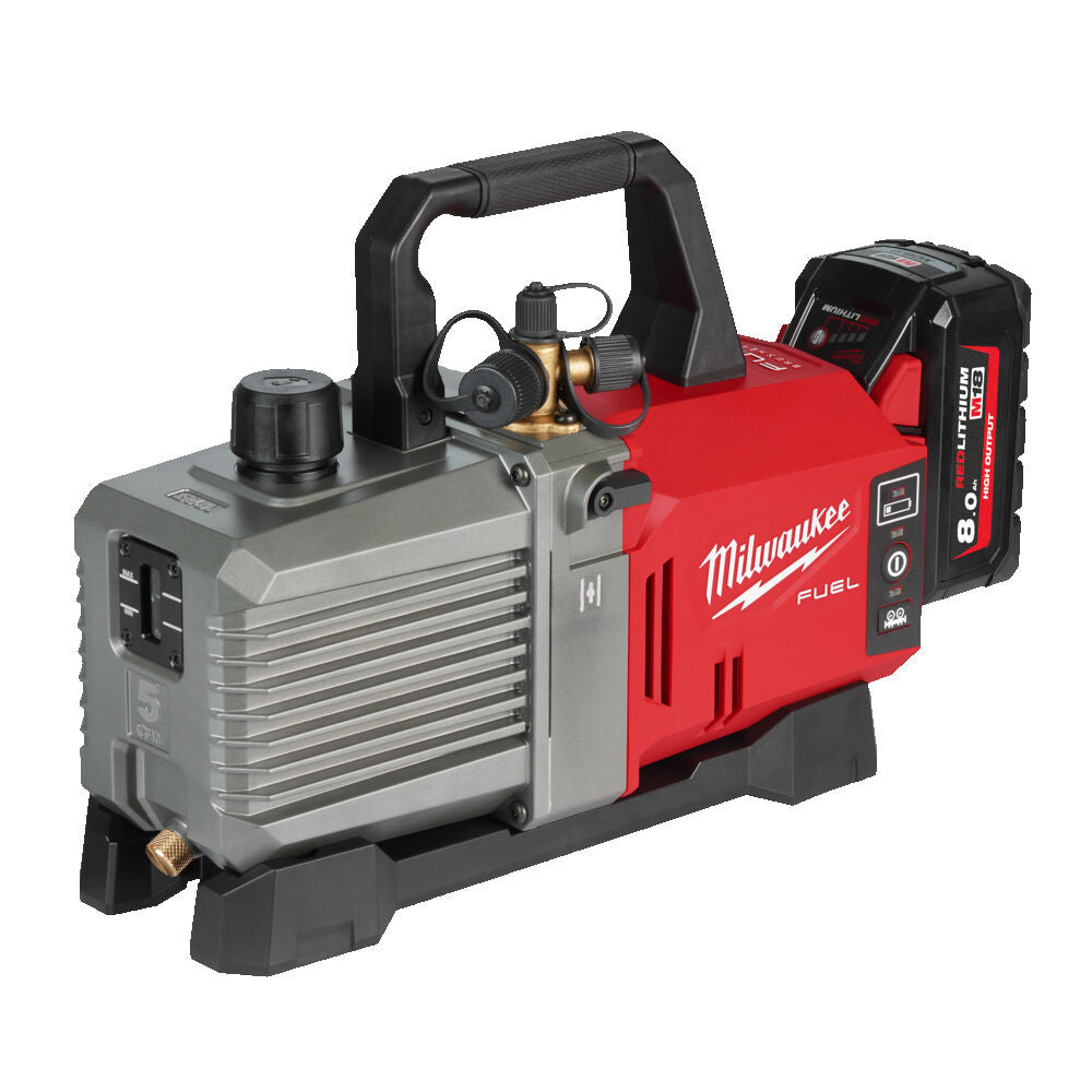 Milwaukee M18 FVP5-801 - Pompa del vuoto a batteria 18V - 142 litri/min - 1 x 8Ah 
