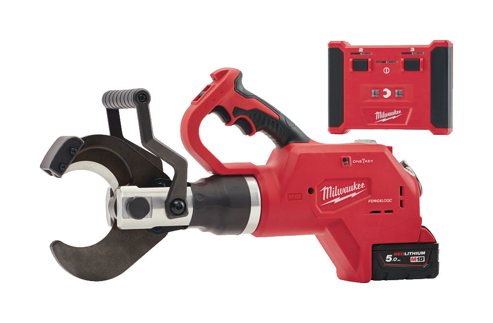 Milwaukee M18 HCC75R-502C - Tagliacavi idraulica per cavi interrati M18 con controllo a distanza