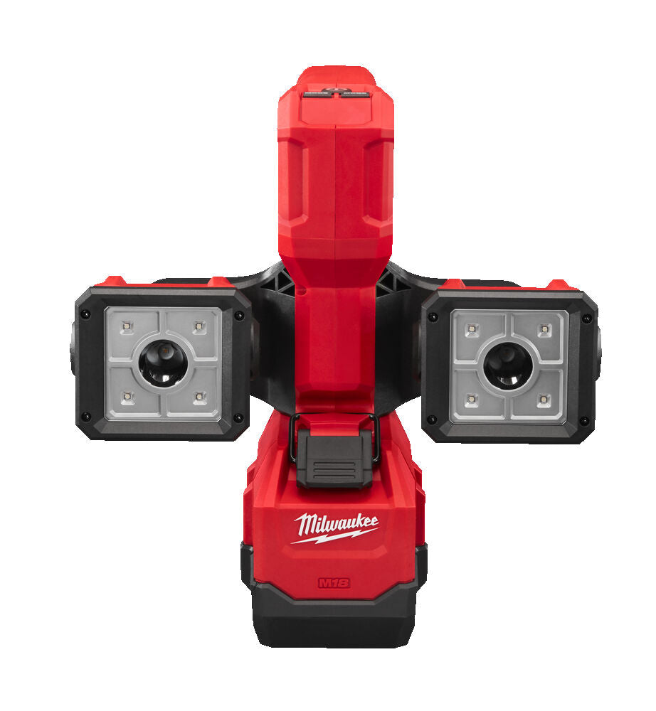 Milwaukee M18 UBL-0 - Lampada led doppia testa orientabile li-ion 18V, solo corpo