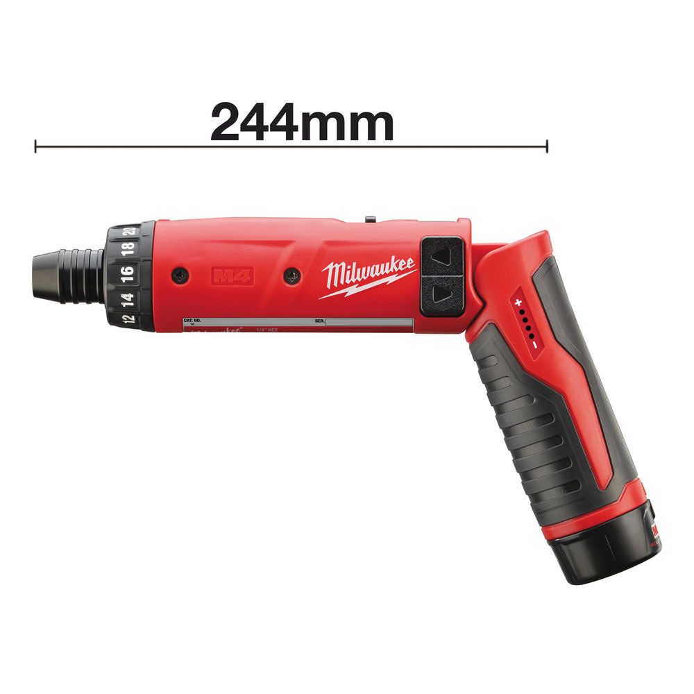 Milwaukee M4 D-202B - Avvitatore in linea a batteria - 1 x 4Ah 
