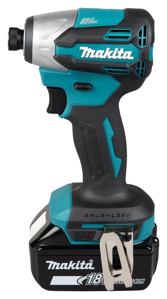Makita DLX2578T2J - Kit utensili a batteria 18V - Trapano avvitatore con percussione DHP484 + Avvitatore a impulsi DTD158 + 2 batterie 18V 5.0Ah