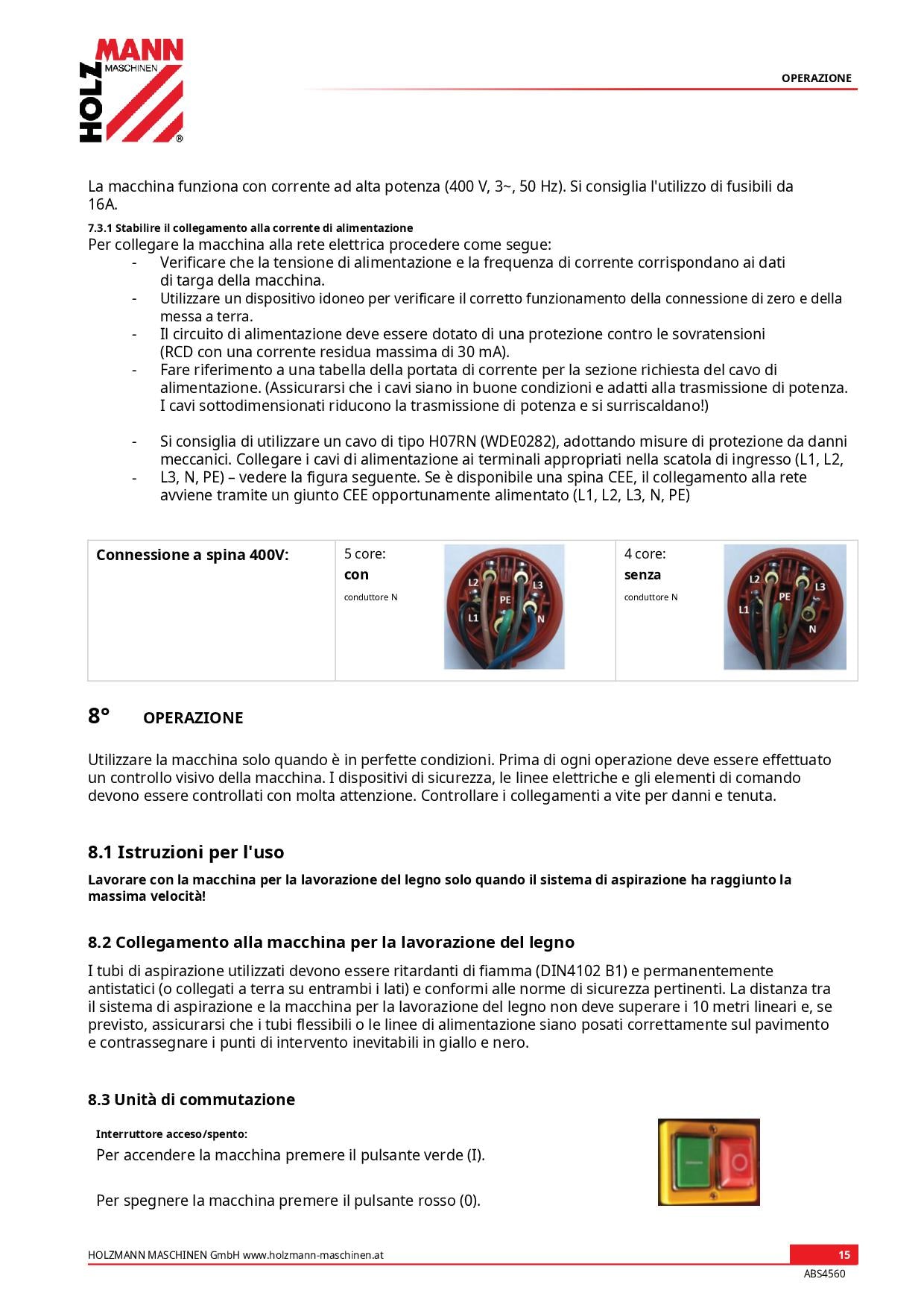 Holzamann ABS4560 400V Aspiratrucioli industriale